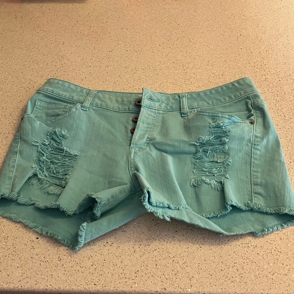 Guess Stretch Denim distressed cut-offs